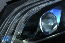 Faruri Full LED compatibil cu Mercedes C-Class W205 S205 (2014-2020) LHD W222 Design-image-6091824