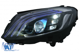 Faruri Full LED compatibil cu Mercedes C-Class W205 S205 (2014-2020) LHD W222 Design-image-6091826