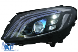 Faruri Full LED compatibil cu Mercedes C-Class W205 S205 (2014-2020) LHD W222 Design-image-6091827