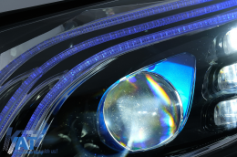 Faruri Full LED compatibil cu Mercedes C-Class W205 S205 (2014-2020) LHD W222 Design-image-6091828