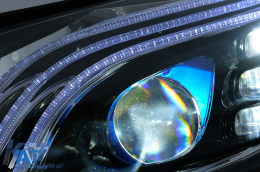 Faruri Full LED compatibil cu Mercedes C-Class W205 S205 (2014-2020) LHD W222 Design-image-6091829
