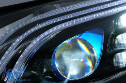 Faruri Full LED compatibil cu Mercedes C-Class W205 S205 (2014-2020) LHD W222 Design-image-6091830