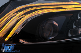 Faruri Full LED compatibil cu Mercedes C-Class W205 S205 (2014-2020) LHD W222 Design-image-6091835