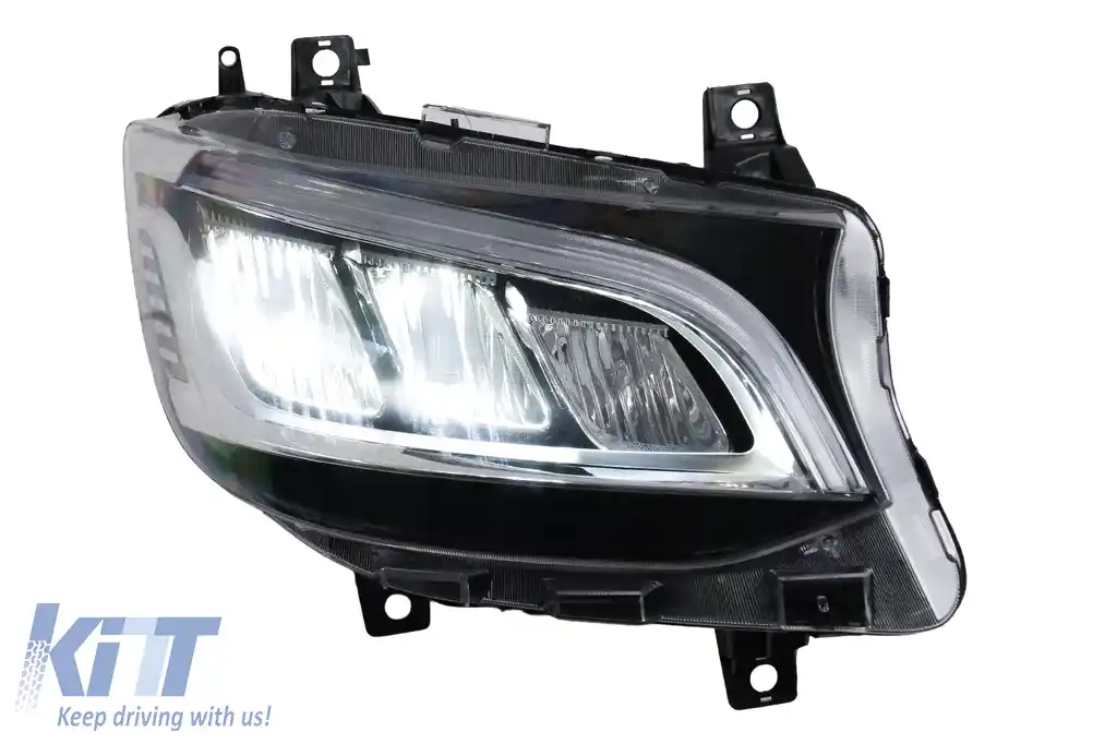 Faruri Full LED compatibil cu Mercedes Sprinter W907 Halogen (2019-2023) Negru-image-6211485