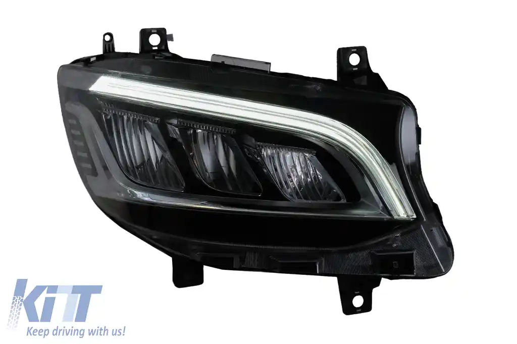 Faruri Full LED compatibil cu Mercedes Sprinter W907 Halogen (2019-2023) Negru-image-6211489
