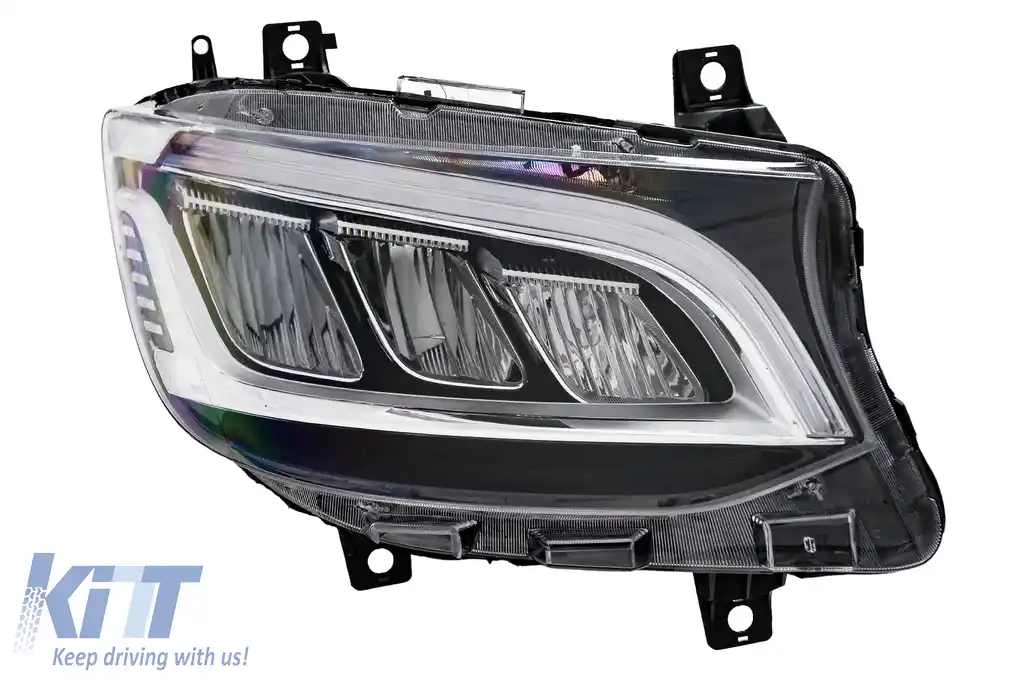 Faruri Full LED compatibil cu Mercedes Sprinter W907 Halogen (2019-2023) Negru-image-6211496