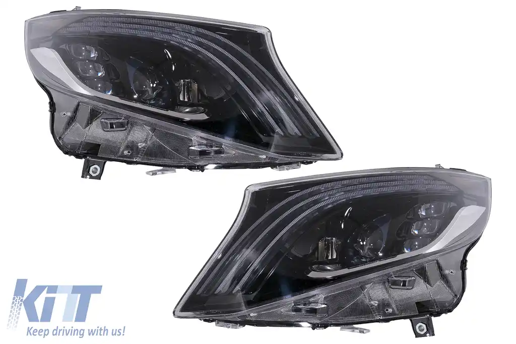 Faruri Full LED compatibil cu Mercedes V-Class W447 (2016-2020) Negru