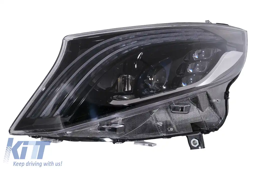 Faruri Full LED compatibil cu Mercedes V-Class W447 (2016-2020) Negru-image-6103296