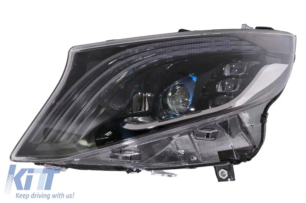 Faruri Full LED compatibil cu Mercedes V-Class W447 (2016-2020) Negru-image-6103298