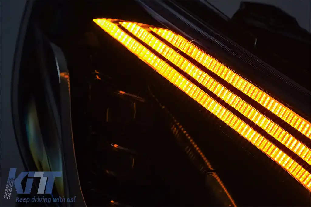 Faruri Full LED compatibil cu Mercedes V-Class Vito W447 (2014-2024) Negru Semnal Dinamic-image-6164827