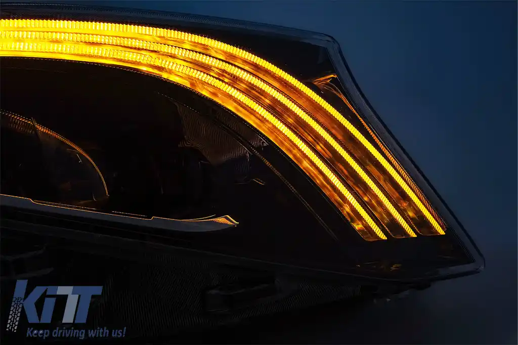 Faruri Full LED compatibil cu Mercedes V-Class Vito W447 (2014-2024) Negru Semnal Dinamic-image-6164828