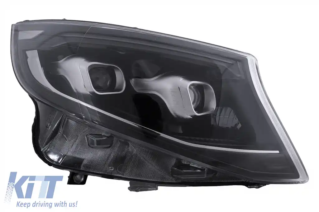 Faruri Full LED compatibil cu Mercedes V-Class W447 (2014-2023) Negru-image-6128116
