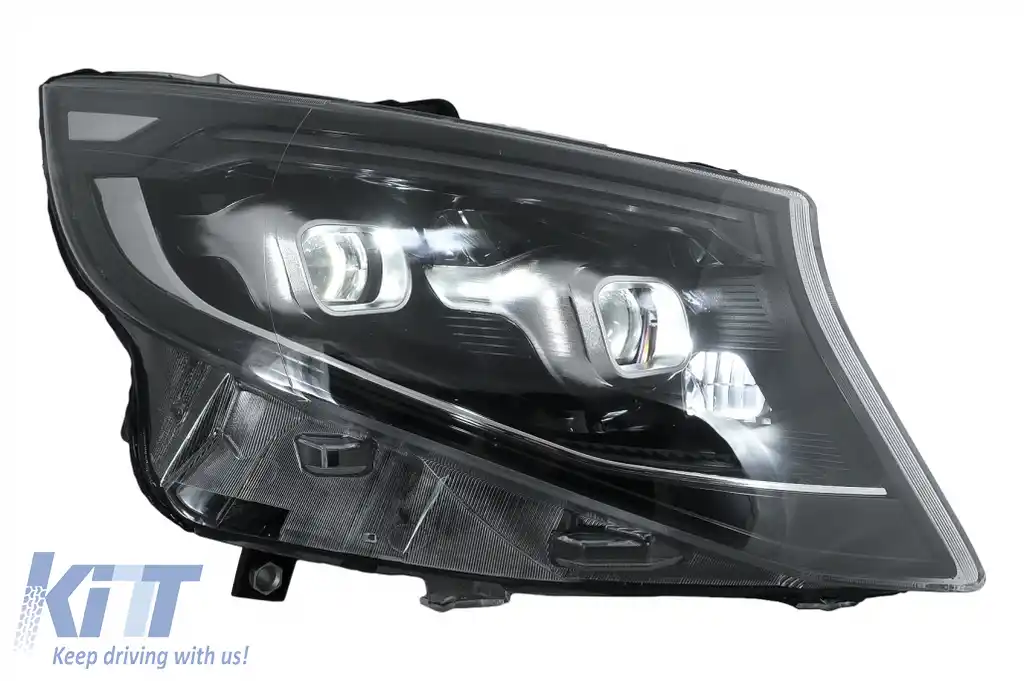 Faruri Full LED compatibil cu Mercedes V-Class W447 (2014-2023) Negru-image-6128119