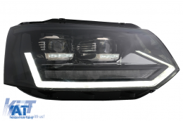 Faruri Full LED compatibil cu VW Transporter Caravelle Multivan T5 Facelift (2010-2015) cu Semnal Dinamic Secvential-image-6089350