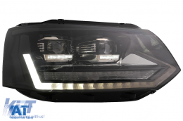 Faruri Full LED compatibil cu VW Transporter Caravelle Multivan T5 Facelift (2010-2015) cu Semnal Dinamic Secvential-image-6089351