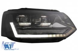 Faruri Full LED compatibil cu VW Transporter Caravelle Multivan T5 Facelift (2010-2015) cu Semnal Dinamic Secvential-image-6089352
