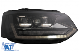 Faruri Full LED compatibil cu VW Transporter Caravelle Multivan T5 Facelift (2010-2015) cu Semnal Dinamic Secvential-image-6089355