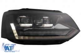 Faruri Full LED compatibil cu VW Transporter Caravelle Multivan T5 Facelift (2010-2015) cu Semnal Dinamic Secvential-image-6089356