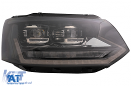 Faruri Full LED compatibil cu VW Transporter Caravelle Multivan T5 Facelift (2010-2015) cu Semnal Dinamic Secvential-image-6089369