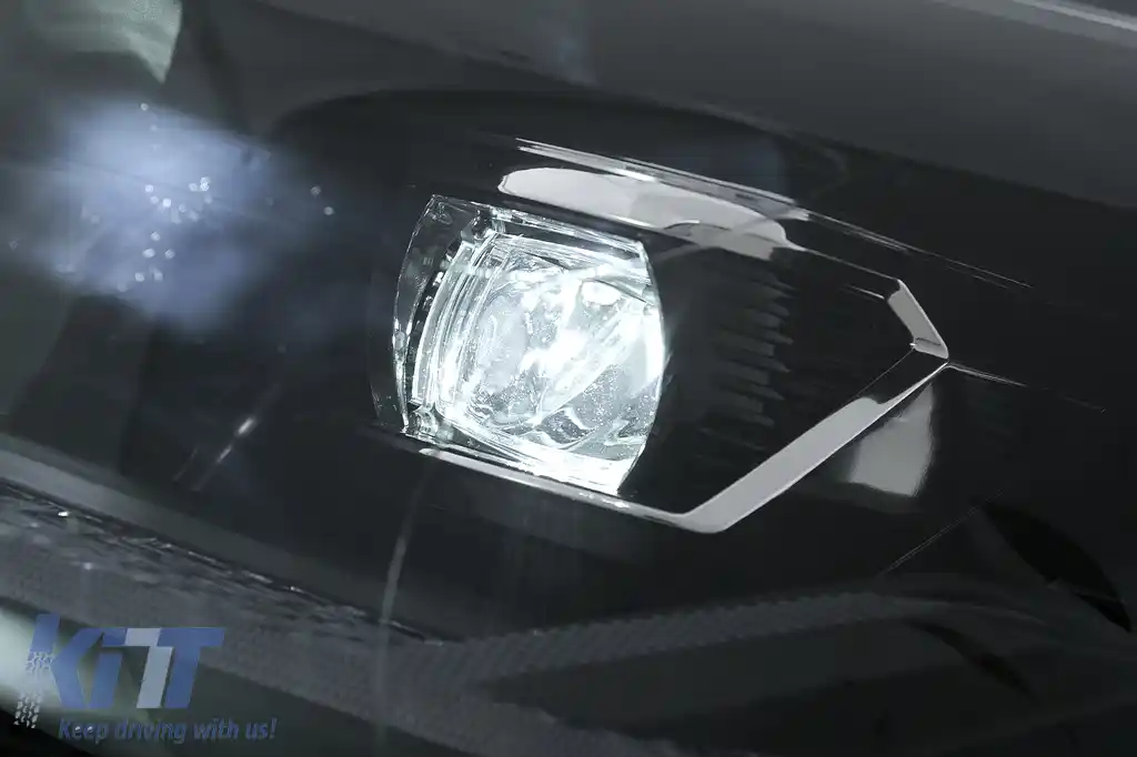 Faruri Full LED compatibil cu VW Transporter Caravelle Multivan T5 Facelift (2010-2015) Negru-image-6114492