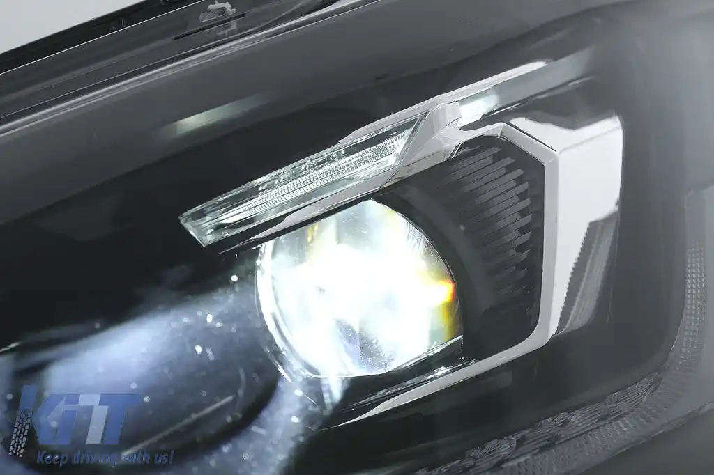 Faruri Full LED compatibil cu VW Transporter Caravelle Multivan T5 Facelift (2010-2015) Negru-image-6114495