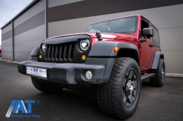 Faruri Full LED CREE DRL compatibil cu Jeep Wrangler JK (2007-2017) conversie la modelul din 2018+-image-6072970