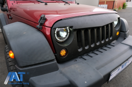 Faruri Full LED CREE DRL compatibil cu Jeep Wrangler JK (2007-2017) conversie la modelul din 2018+-image-6072973
