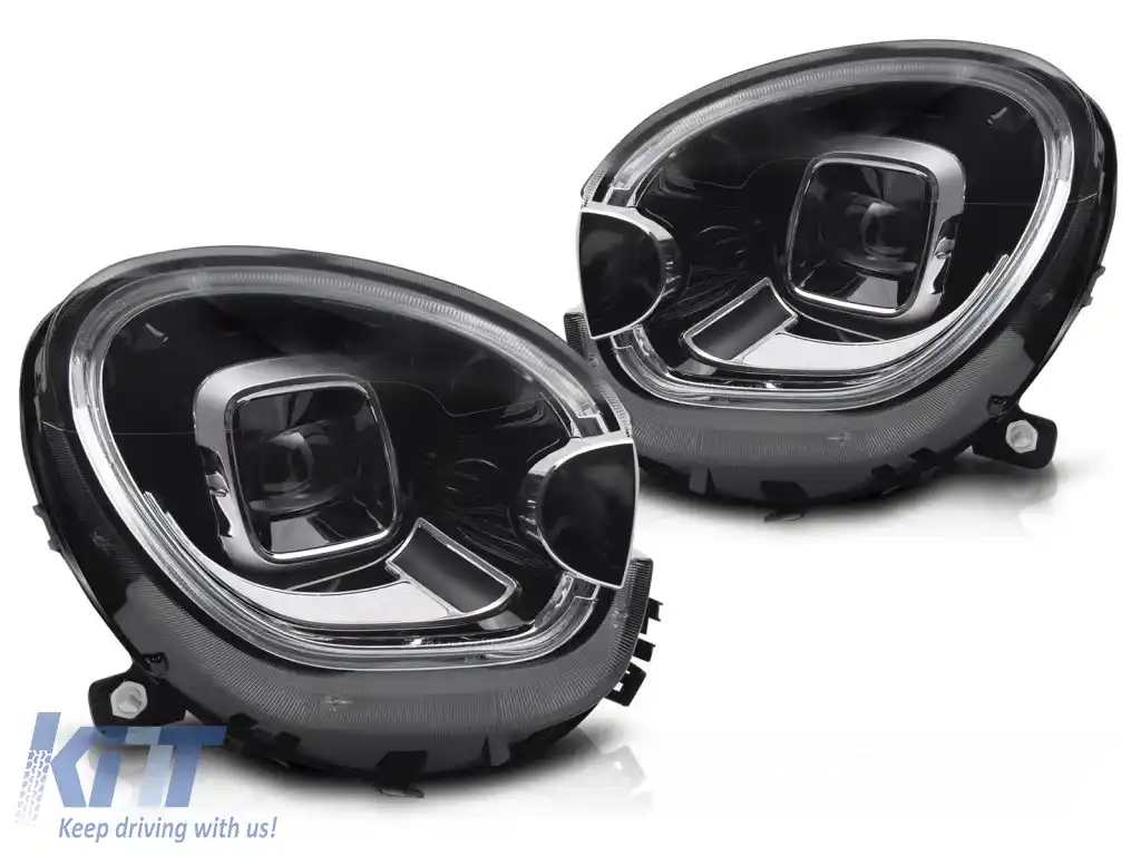 FARURI FULL LED DRL TUB LIGHT NEGRU potrivit pentru BMW MINI (COOPER) R60 R61 10-16