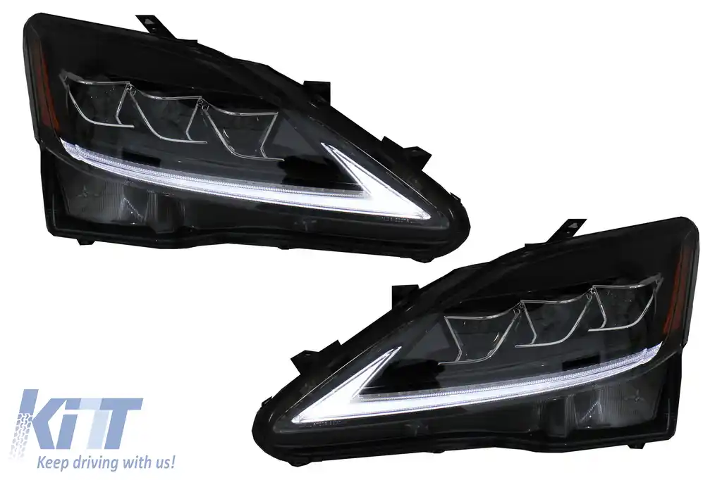 Faruri Full LED Semnal Dinamic compatibil cu LEXUS XE20 (2006-2013) Negru-image-6047675