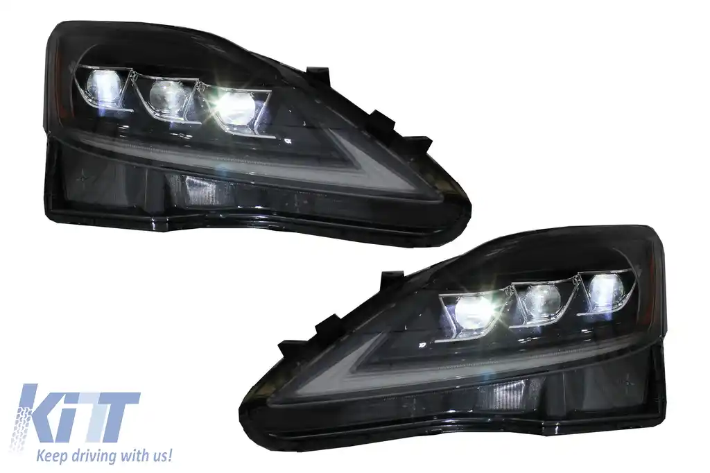 Faruri Full LED Semnal Dinamic compatibil cu LEXUS XE20 (2006-2013) Negru-image-6047676