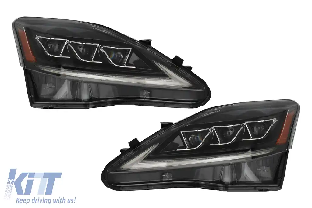 Faruri Full LED Semnal Dinamic compatibil cu LEXUS XE20 (2006-2013) Negru-image-6047677