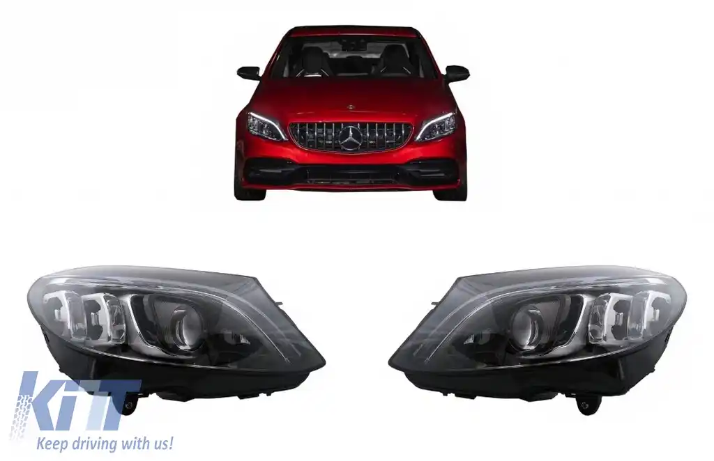 Faruri Full Multibeam LED compatibil cu Mercedes C-Class W205 S205 (2014-2018) LHD-image-6100148