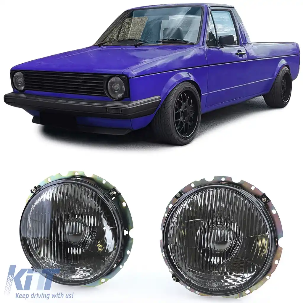 Faruri Fumuri Negre Pachet potrivit pentru VW Caddy I 82-92 + Jetta I 79-84