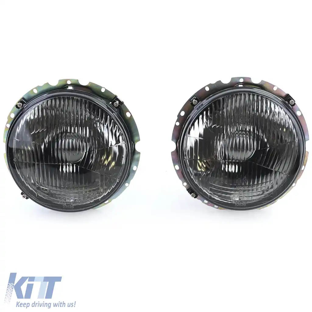 Faruri Fumuri Negre Ribbed Pachet potrivite pentru VW Golf 1 + Cabriolet 74-83-image-6205017