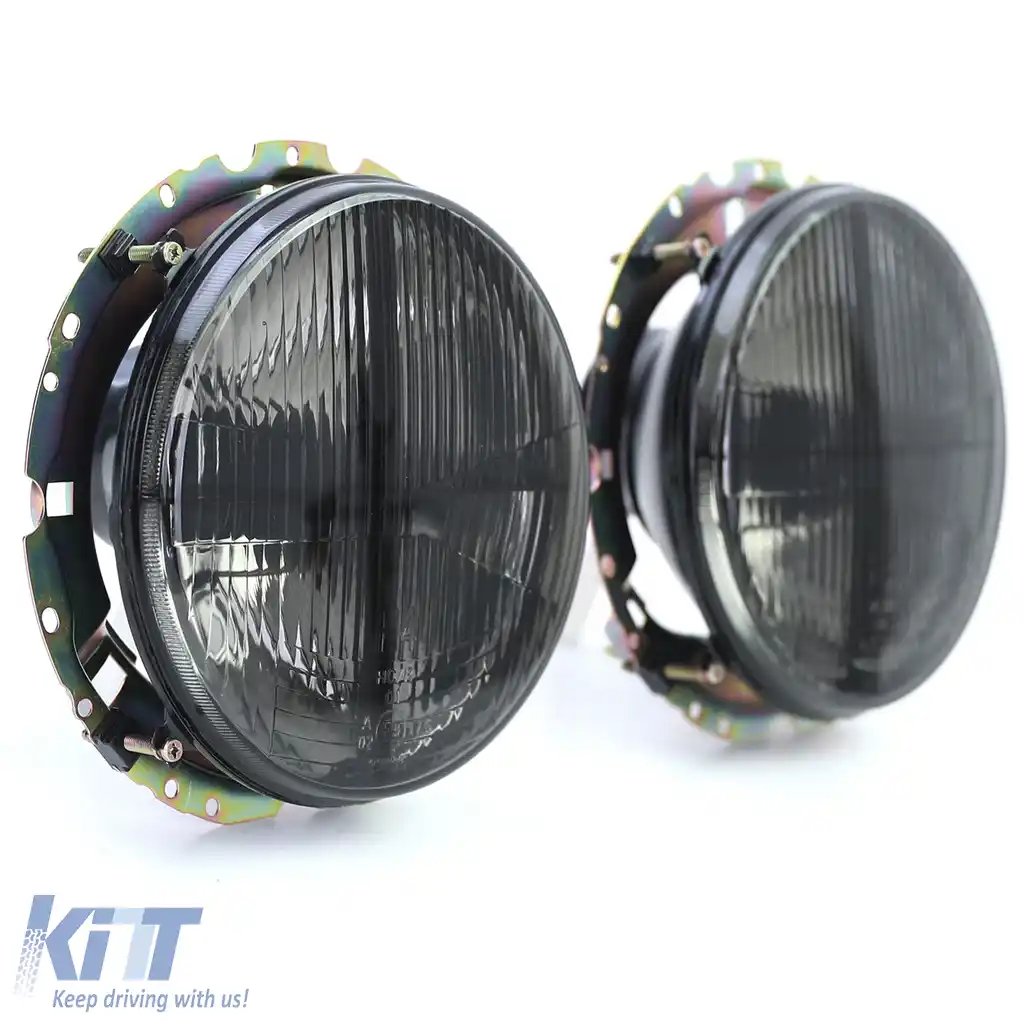 Faruri Fumuriu Negru cu Mira potrivite pentru VW Golf 1 + Cabrio 74-83-image-6201462