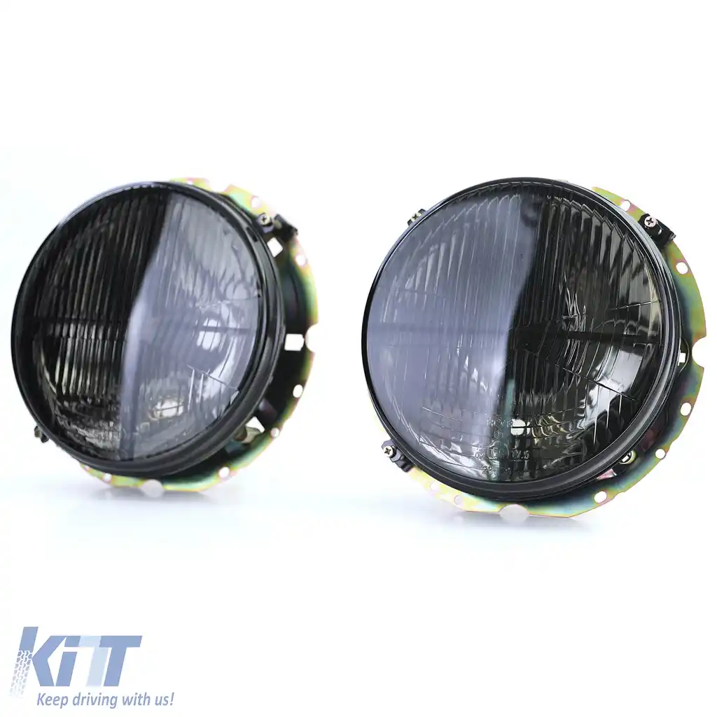 Faruri Fumuriu Negru cu Mira potrivite pentru VW Golf 1 + Cabrio 74-83-image-6201463