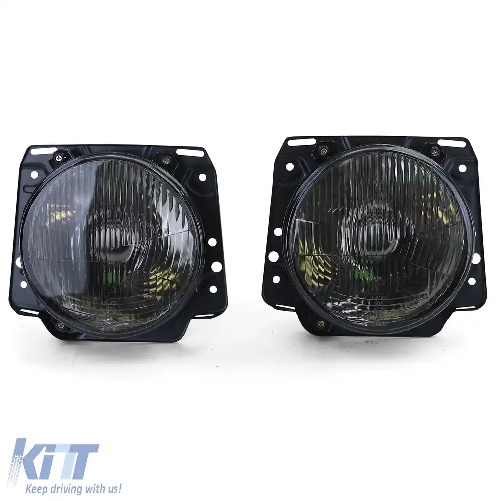 Faruri H4 fumurii cu nervuri, potrivite pentru VW Golf 2 83-91-image-6200025