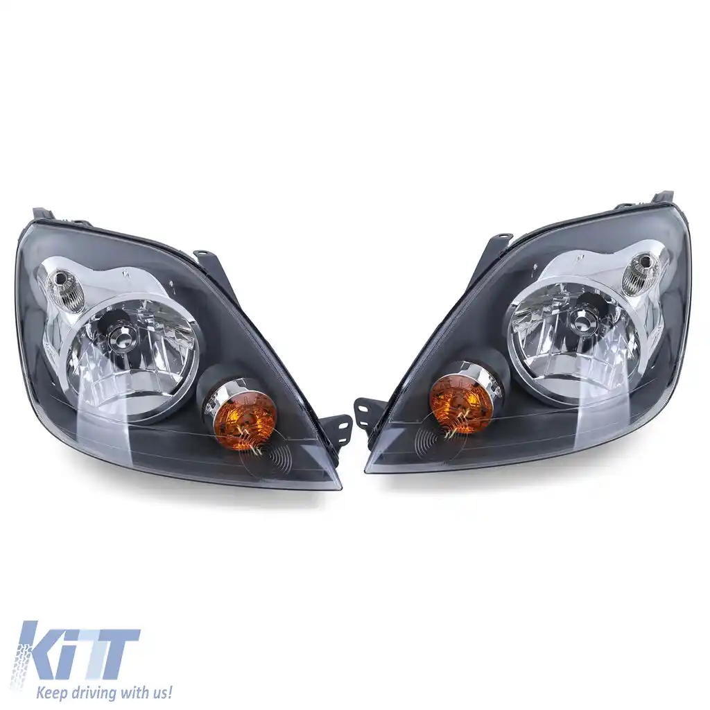 Faruri H4 Negre cu Motor Pachet pentru Ford Fiesta JH JD 05-07-image-6191580