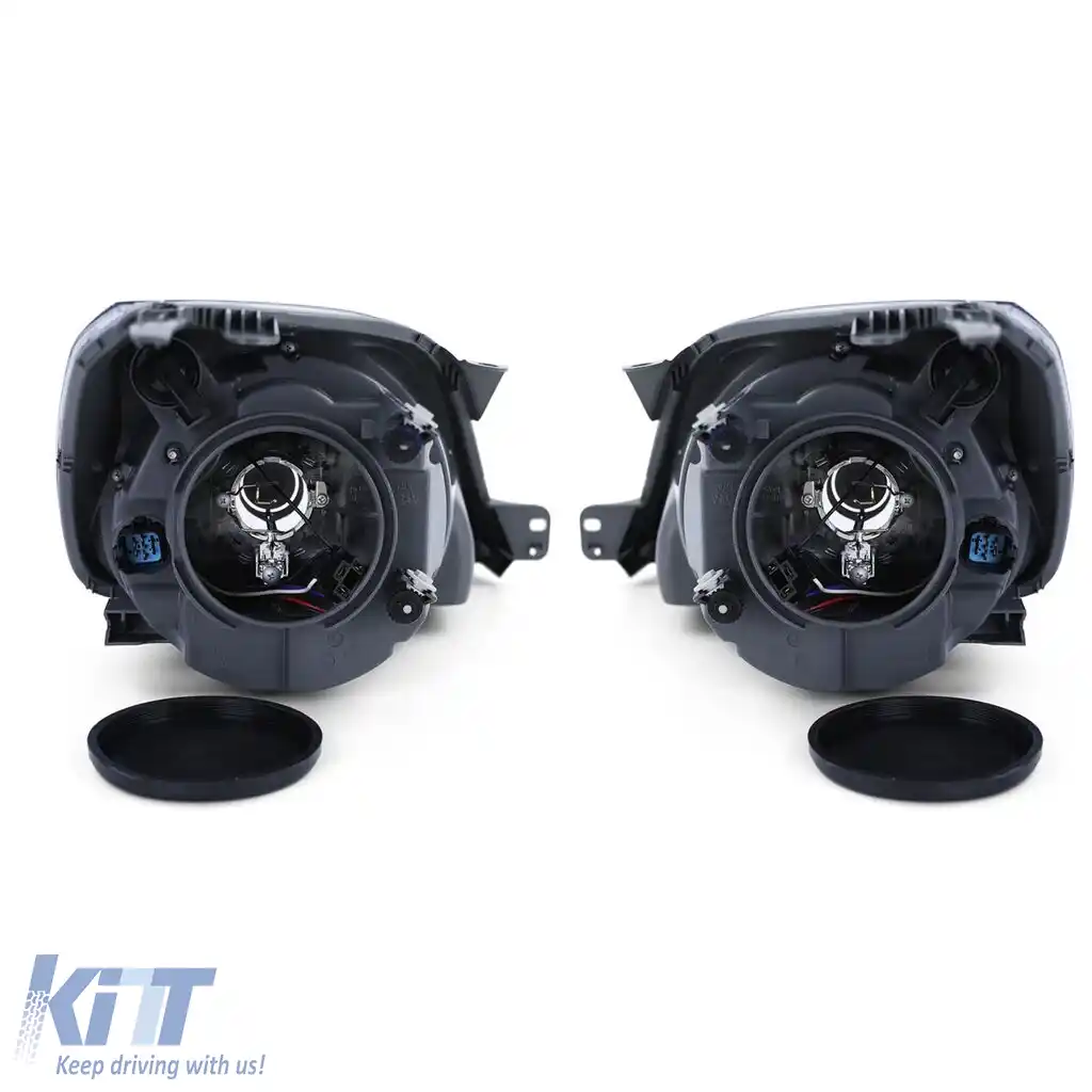 Faruri H4 Negre cu Motor Pachet pentru Ford Fiesta JH JD 05-07-image-6191582