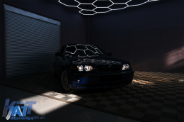 Faruri LED Angel Eyes compatibil cu BMW Seria 3 E46 (09.2001-03.2005) Negru-image-6089020