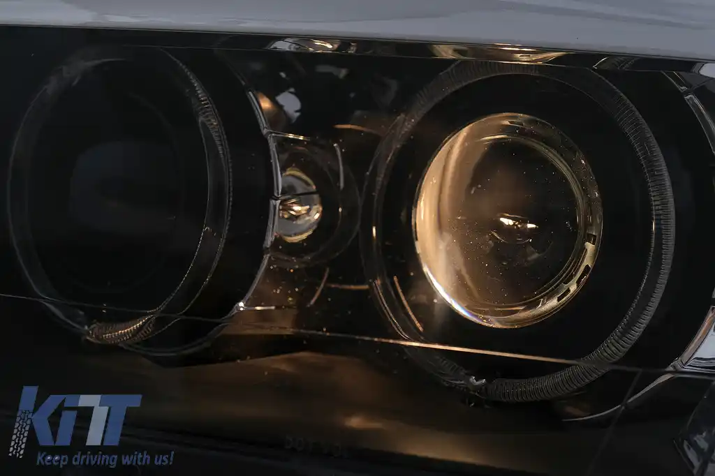 Faruri LED Angel Eyes compatibil cu BMW X3 F25 SUV (2011-2014) Negru-image-6098979