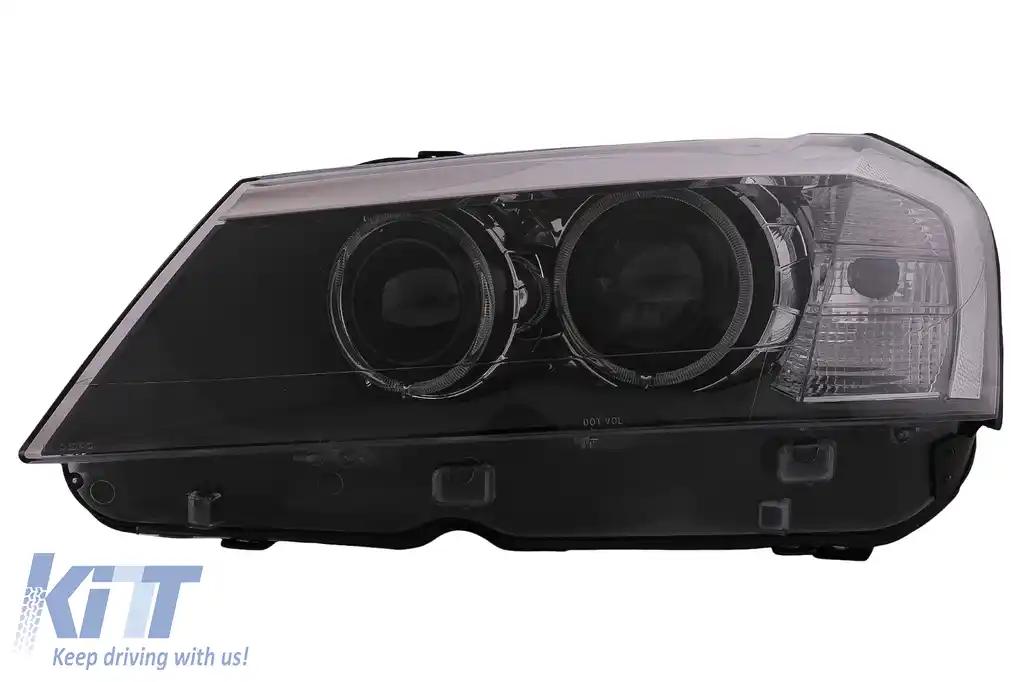 Faruri LED Angel Eyes compatibil cu BMW X3 F25 SUV (2011-2014) Negru-image-6098980