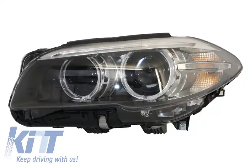 Faruri LED Bi-Xenon Angel Eyes compatibil cu BMW 5 Series F10 F11 (2011-2013) LCI Facelift Look-image-6027081