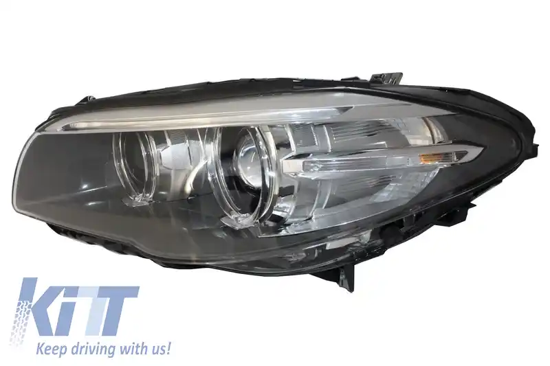 Faruri LED Bi-Xenon Angel Eyes compatibil cu BMW 5 Series F10 F11 (2011-2013) LCI Facelift Look-image-6027083