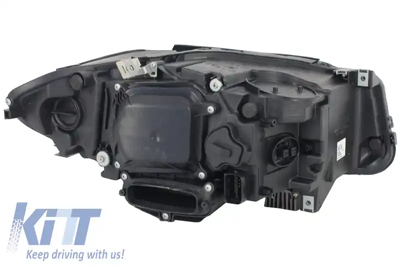 Faruri LED Bi-Xenon Angel Eyes compatibil cu BMW 5 Series F10 F11 (2011-2013) LCI Facelift Look-image-6027084