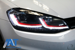 Faruri LED Bi-xenon Look compatibil cu VW Golf 7 VII (2012-2017) Facelift G7.5 GTI Design cu Semnal Dinamic-image-6056098