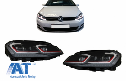 Faruri LED Bi-xenon Look compatibil cu VW Golf 7 VII (2012-2017) Facelift G7.5 GTI Design cu Semnal Dinamic-image-6056568