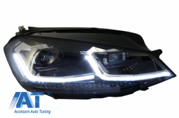 Faruri LED Bi-Xenon Look compatibil cu VW Golf 7 VII (2012-2017) Facelift G7.5 R Line Design cu Semnal Dinamic-image-6056095