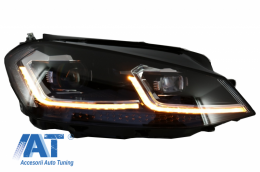 Faruri LED Bi-Xenon Look compatibil cu VW Golf 7 VII (2012-2017) Facelift G7.5 R Line Design cu Semnal Dinamic-image-6056096