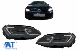 Faruri LED Bi-Xenon Look compatibil cu VW Golf 7 VII (2012-2017) Facelift G7.5 R Line Design cu Semnal Dinamic-image-6086921